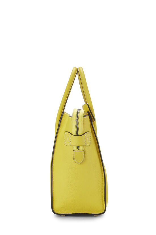 Yellow Calfskin Luggage Micro, , large image number 2