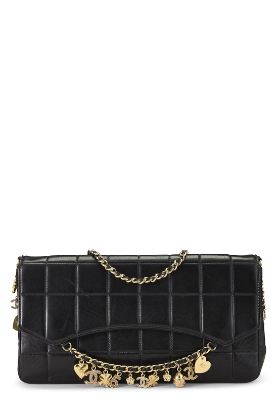 Black Lambskin Chocolate Bar Charms Shoulder Bag, , large image number 0