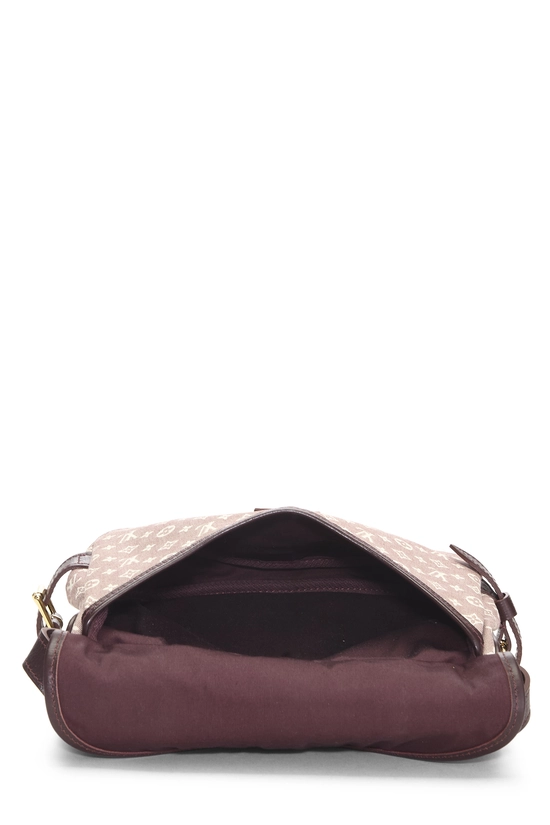 Burgundy Monogram Mini Lin Saumur PM, , large image number 5