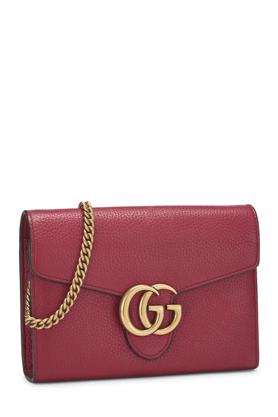 Red Leather GG Marmont Chain Bag Mini, , large image number 1