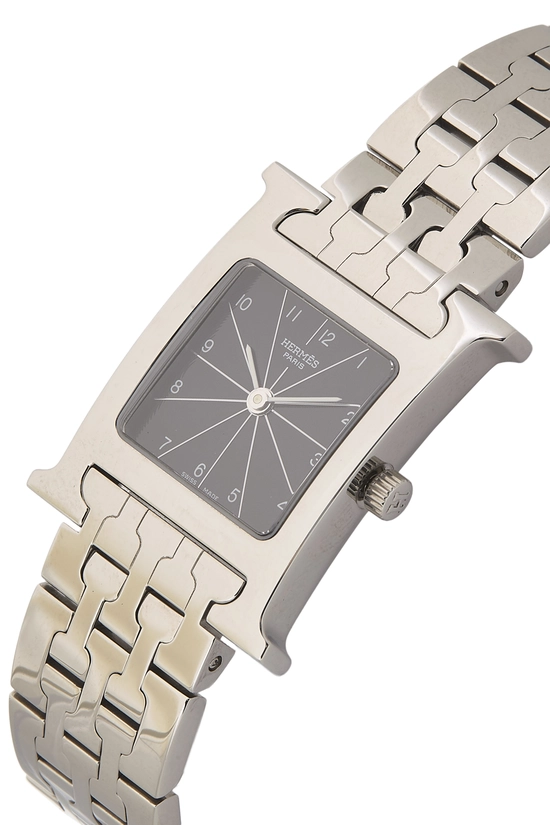 Black Stainless Steel Heure H Watch Small, , large image number 1
