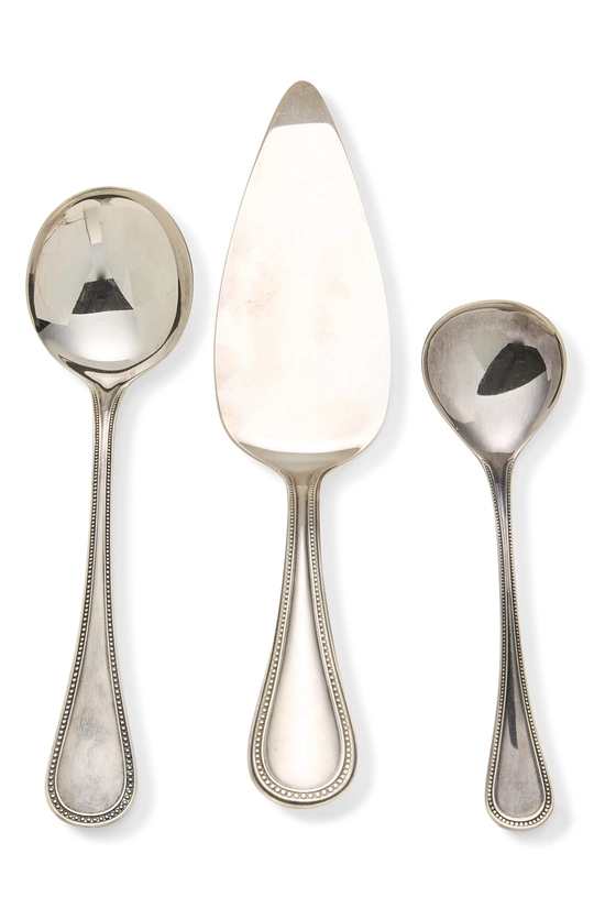 Silver Metal 45 Piece Cutlery Set, , large image number 1