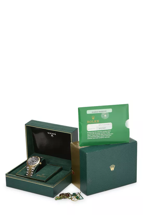 18K Gold & Stainless Steel Turn-O-Graph Thunderbird Tapestry Datejust 16253 36mm, , large image number 1