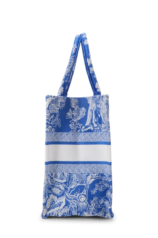 Blue Embroidered Canvas Book Tote Medium, , large image number 2