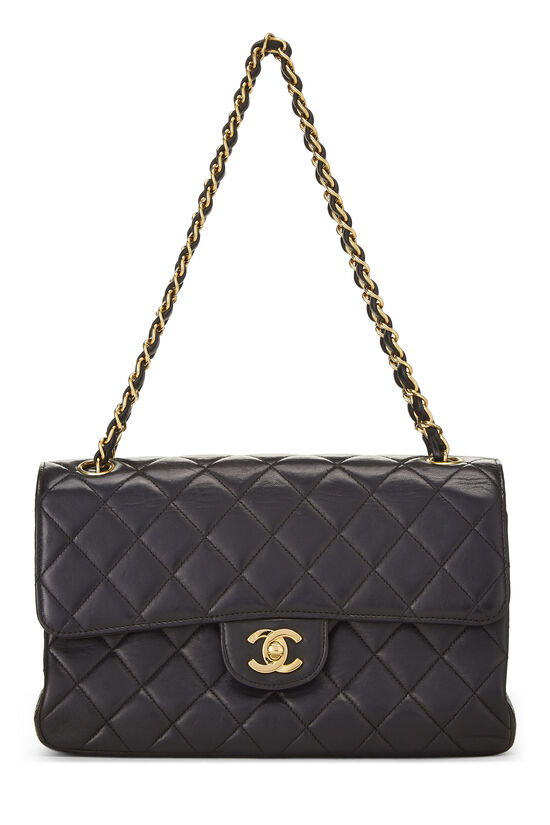 Chanel Black Quilted Lambskin Double Sided Classic Flap Medium