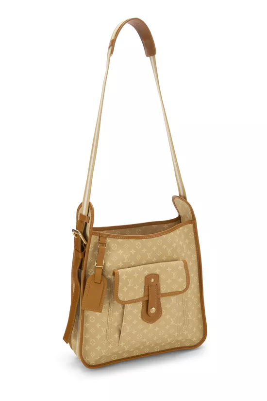 Beige Monogram Mini Lin Besace Mary Kate, , large image number 1