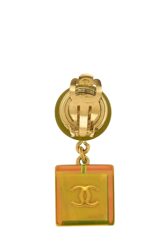 Multicolored Acrylic 'CC' Dangle Earrings, , large image number 1