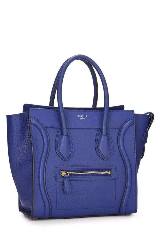 Blue Calfskin Luggage Micro, , large image number 1