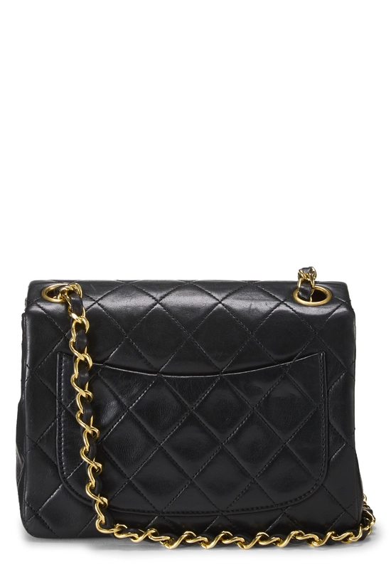 Black Quilted Lambskin Half Flap Mini, , large image number 3