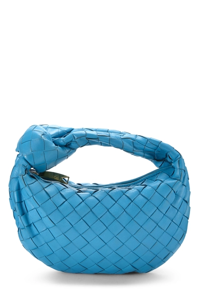 Bottega Veneta Blue Intrecciato Leather Jodie Mini