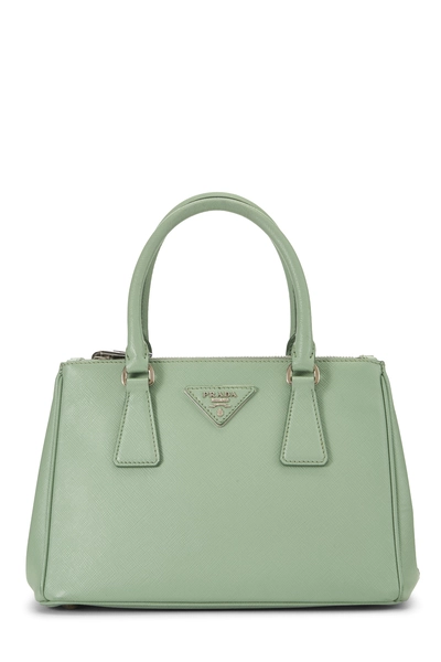 Prada Green Saffiano Galleria Tote Small