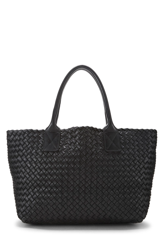 Black Intrecciato Cabat Tote Medium, , large image number 3