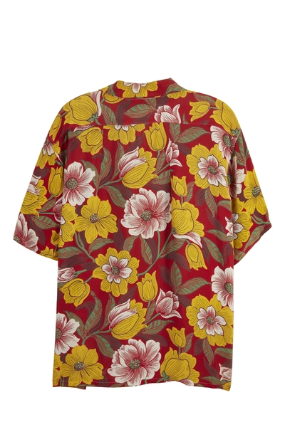 Red Floral Dunbrooke Hawaiian Shirt, , large