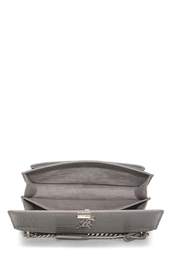 Grey Embossed Leather Sunset Medium, , large image number 5