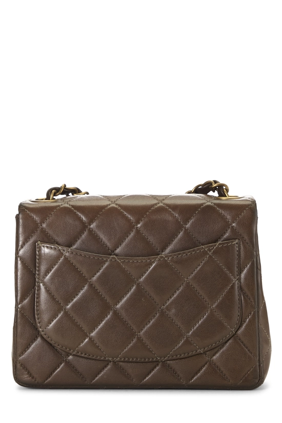 Pre-Owned Brown Quilted Lambskin Half Flap Mini Q6B0271I09006