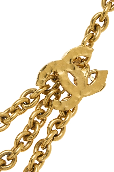 Gold 'CC' Chain Belt 3, , large