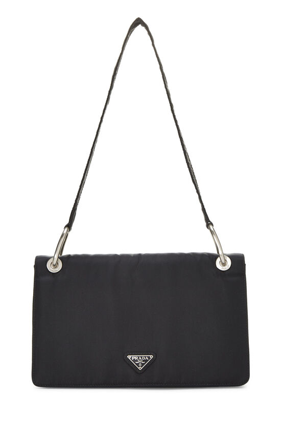 Black Tessuto Nylon Shoulder Bag