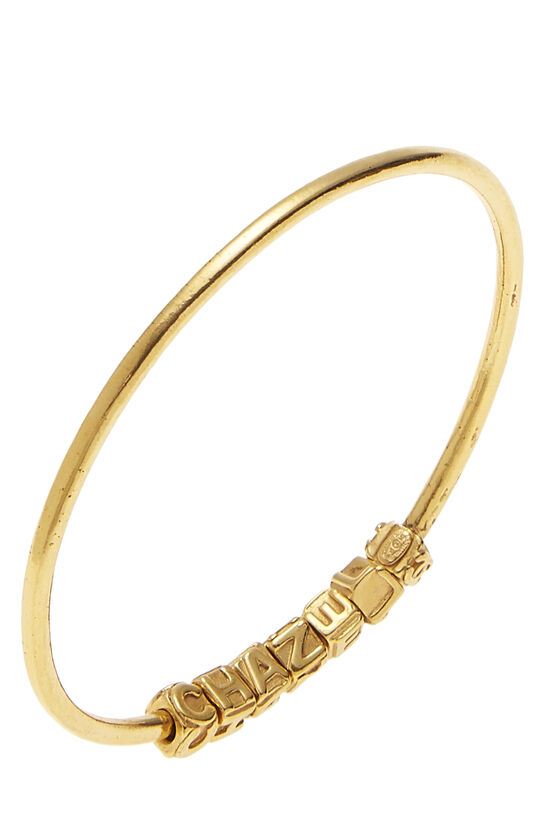 Alphabet LV bracelet in gold finish 