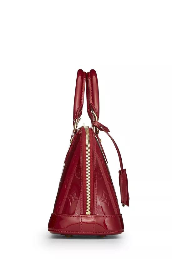 Red Monogram Vernis Rayures Alma BB, , large image number 2