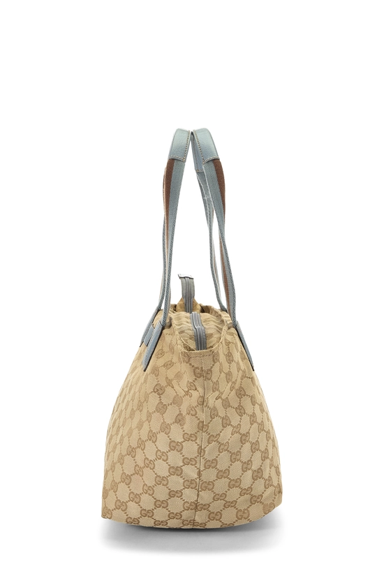 Blue Original GG Canvas Web Soft Zip Tote, , large image number 2
