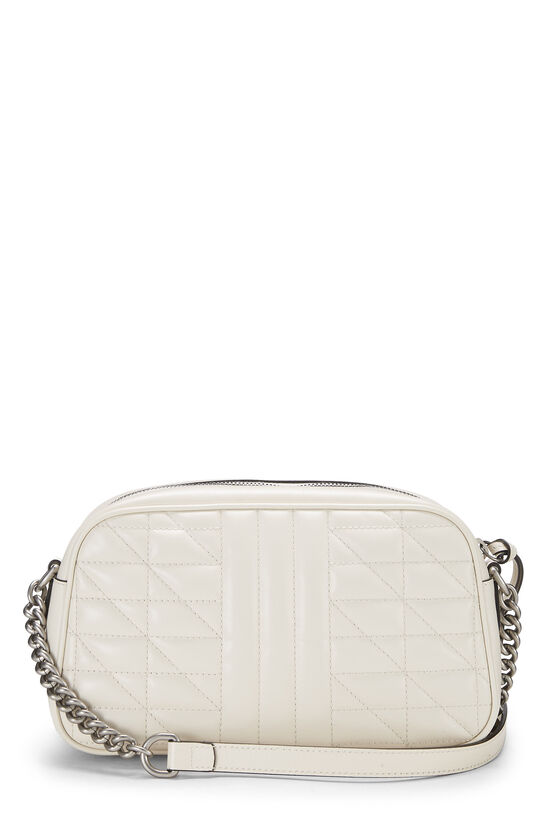 White Leather GG Marmont Crossbody Small, , large image number 3