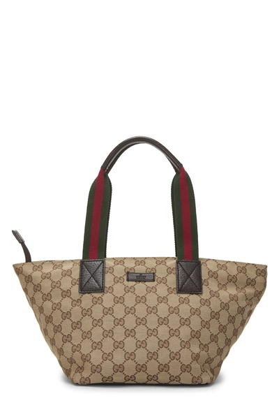 Gucci Original GG Canvas Soft Zip Tote Small