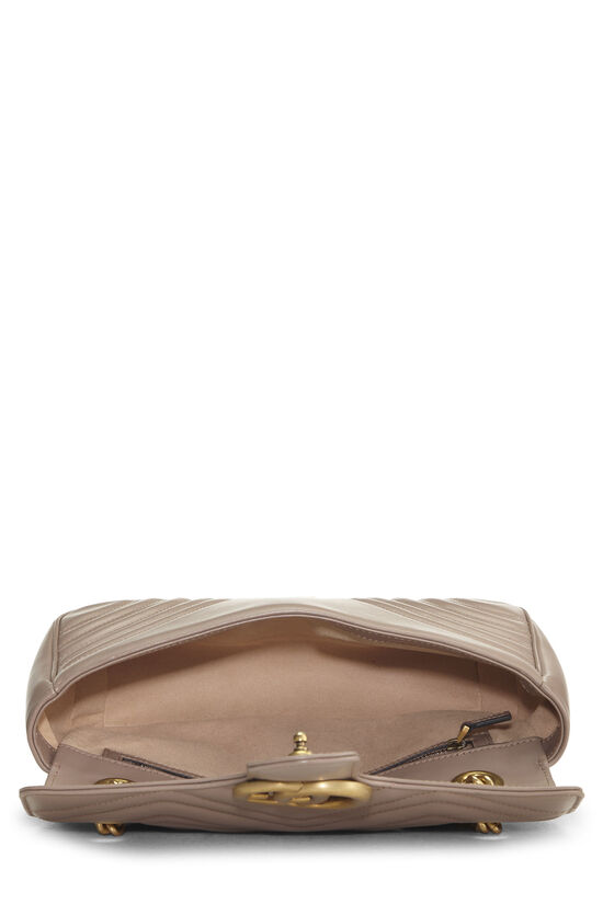 Beige Leather GG Marmont Shoulder Bag Small, , large image number 5