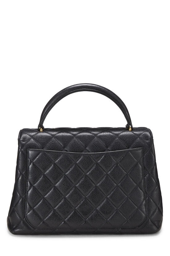 Black Quilted Caviar Kelly Small, , large image number 4