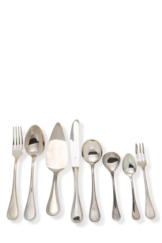 Silver Metal 45 Piece Cutlery Set, , large image number 0