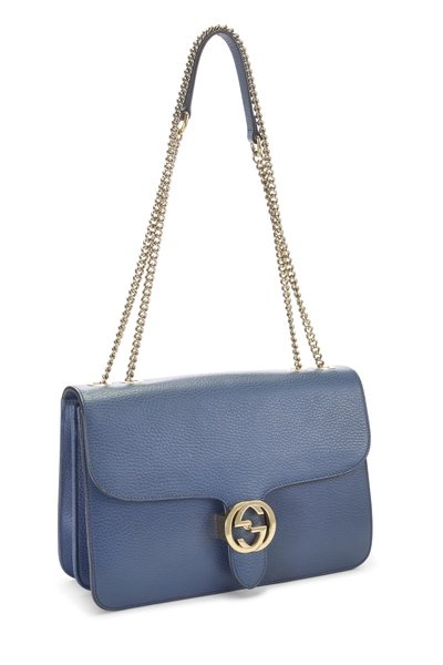 Gucci Blue Leather Interlocking Crossbody Large — photo 2