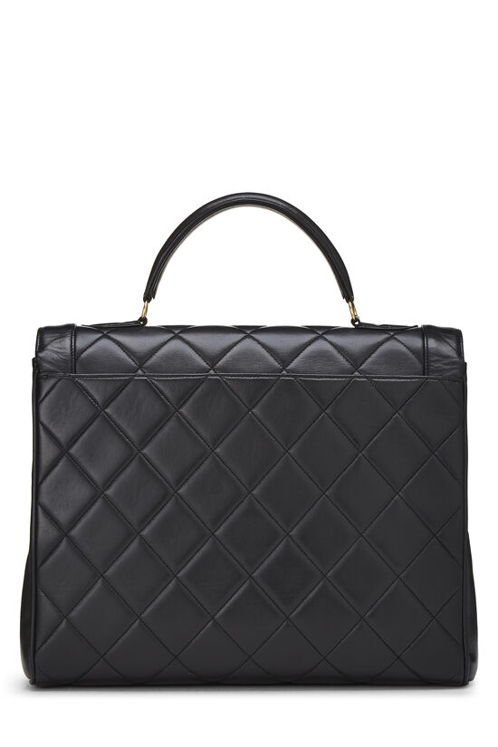 Black Quilted Lambskin Handbag, , large image number 3