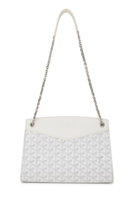 White Goyardine Canvas Rouette Structure PM, , large image number 0