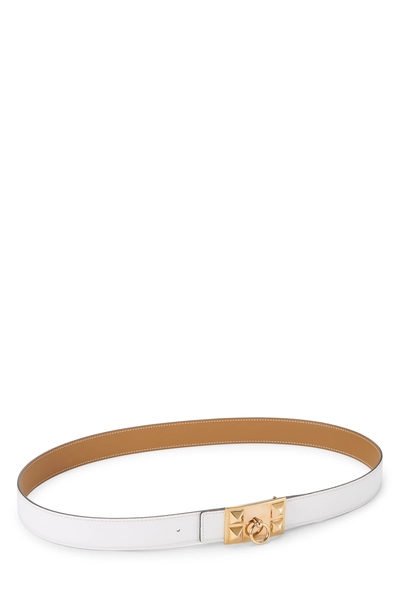 White Epsom Collier de Chien 100, , large