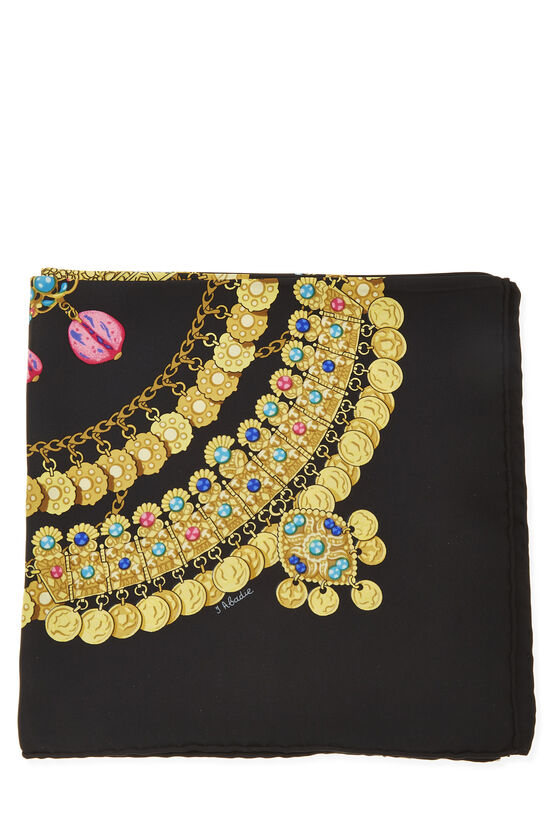 Black & Multicolor 'Kosmima' Silk Scarf 90, , large image number 1