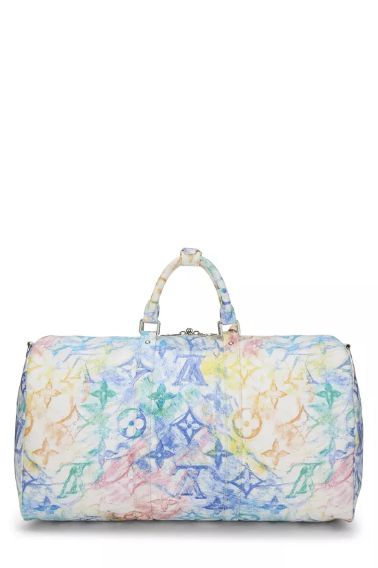 Multicolor Monogram Pastel Crayon Keepall Bandouliere 50, , large image number 3