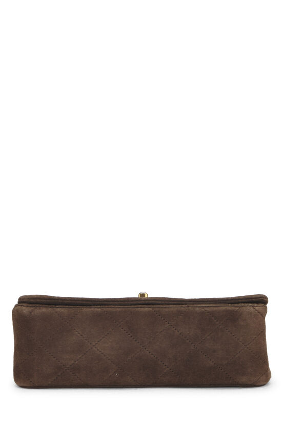 Brown Quilted Suede Full Flap Mini, , large image number 5