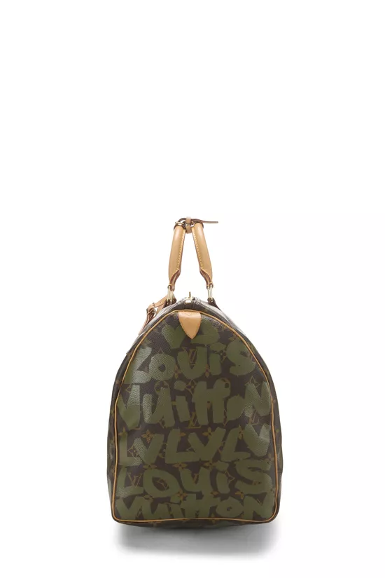 Stephen Sprouse x Louis Vuitton Green Monogram Graffiti Keepall 50, , large image number 2
