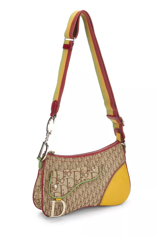 Multicolor Trotter Canvas Rasta Double Saddle Bag, , large image number 1