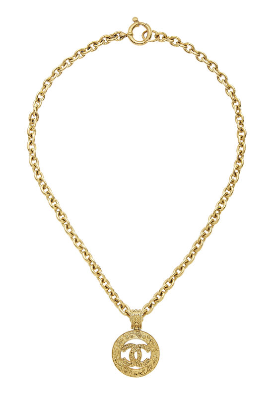 Chanel - Gold Filigree 'CC' Round Necklace