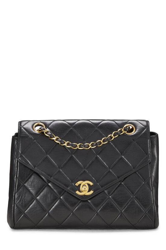 Chanel Black Quilted Lambskin Envelope Flap Medium Q6B15B1IK0006