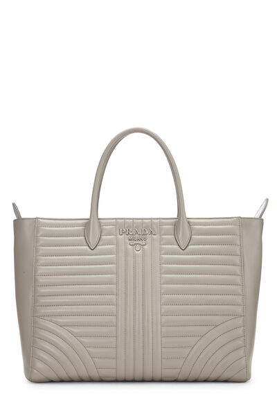 Grey Calfskin Diagramme Convertible Tote