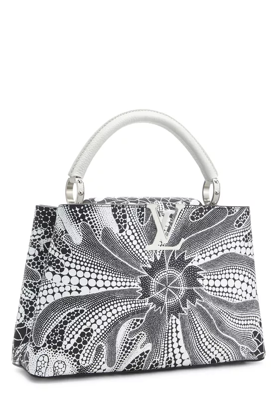Pre-Owned LV x YK Black & White Taurillon Capucines MM QJB49Z3SMA000