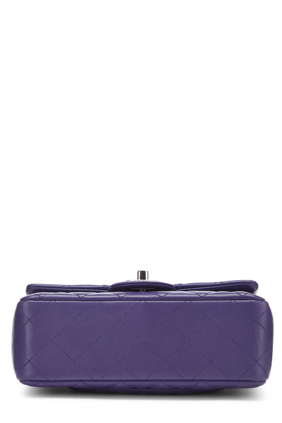 CHANEL Caviar Quilted Zipped Key Holder Case Purple 548869