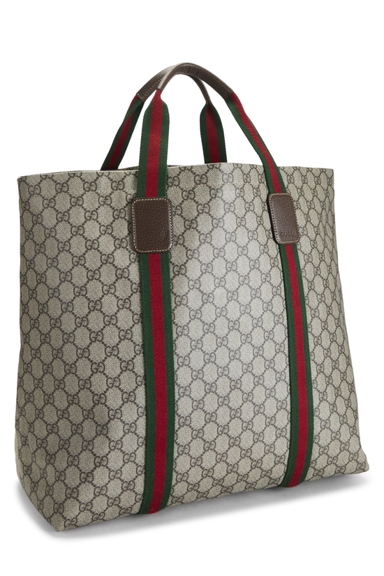 Brown GG Supreme Canvas Tote Large, , large image number 1