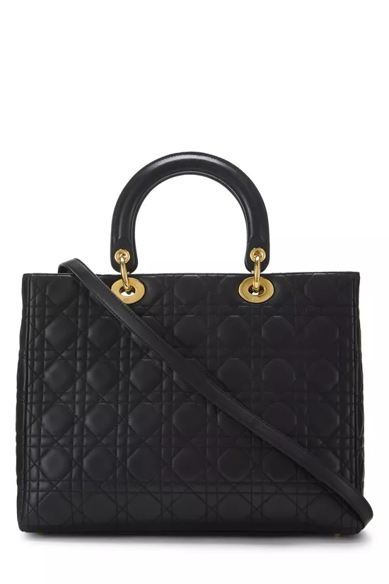 Black Cannage Quilted Lambskin Lady Dior Large, , large image number 3