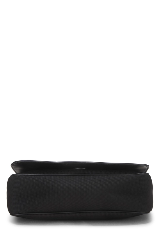 Black Techno Canvas Web Flap Messenger Large, , large image number 4