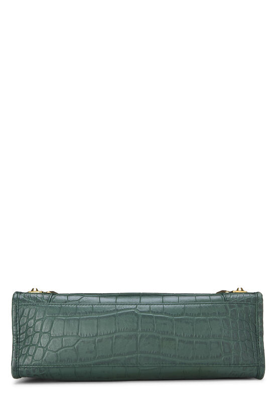 Green Embossed Metallic Edge Classic City Bag Small, , large image number 4