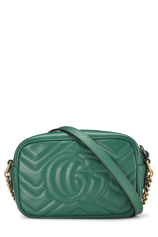 Green Leather GG Marmont Crossbody Mini, , large image number 3