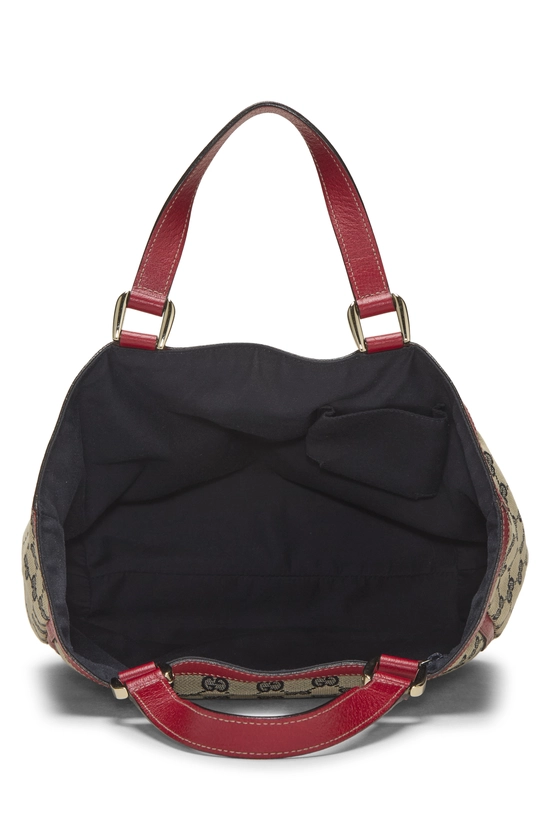 Red GG Canvas D-Ring Abbey Tote, , large image number 5
