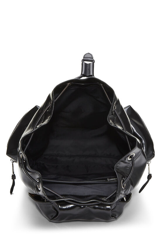 Black Coated Canvas Rainbow Backpack, , large image number 7
